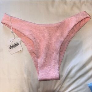 monday swimwear Byron Bottom Baby Pink Crinkle Size: M